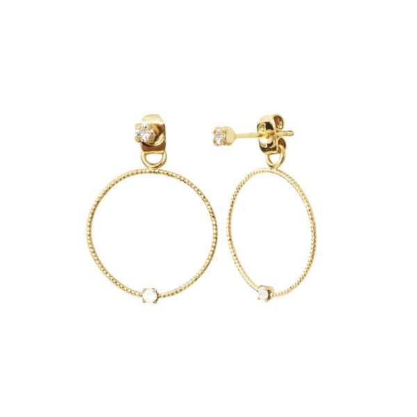 BDM – Ohrringe Earcuffs Trésor white, vergoldet