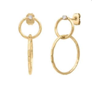 BDM – Ohrringe Alizés, vergoldet mit Swarovski Strass (opalweiß)