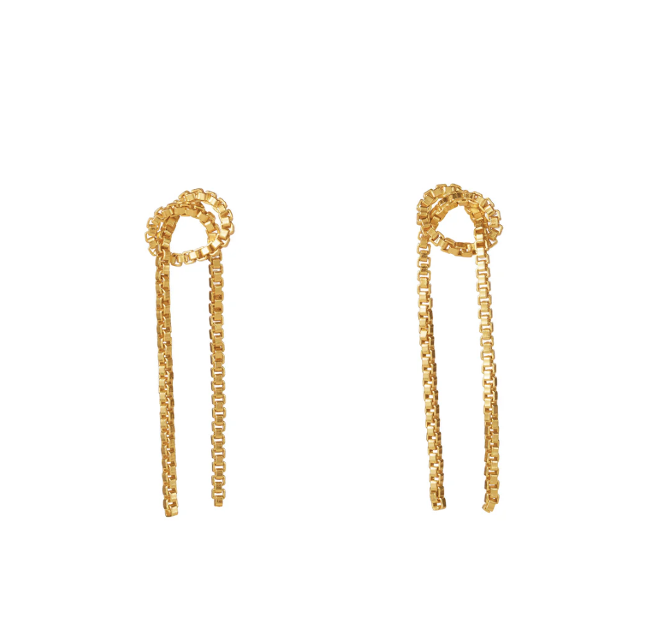 yours.Jewelry – Lucky Knot Ohrringe, vergoldet